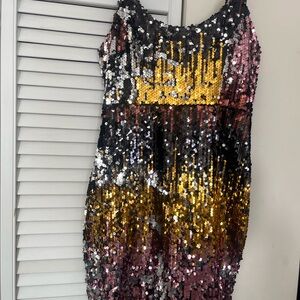Multicolor Sequin Dress
